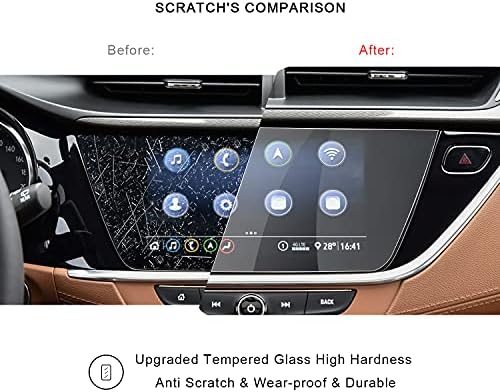R RUIYA Заштитник На Екранот За Навигација На Автомобили за 2020 2021 Buick Encore GX HD Чисто Калено Стакло Автомобил Во Цртичка Заштитна Фолија На Екранот