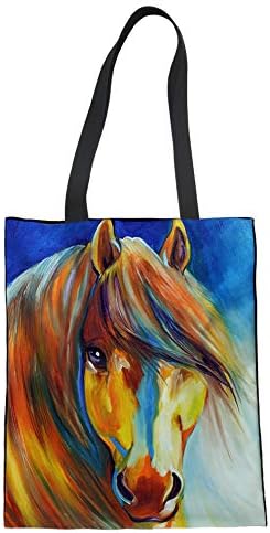 DogInthehole лудо коњско платно торбички женски девојки купувачи рамо чанти