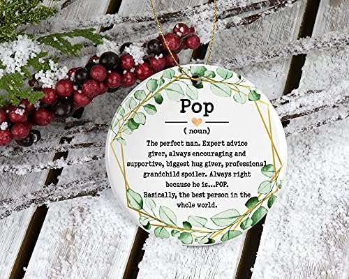 Орнамент на поп именка - Божиќен украс за поп - Денот на таткото - поп подароци - поп -дефиниција - Чудно е печатено од обете страни