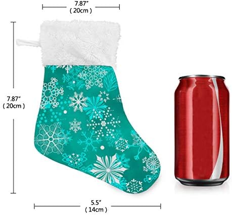 Алаза Божиќни чорапи Снегулка Класик Персонализирани мали декорации за порибување за семејни сезонски празници за забави Декор од 4.7,87 “