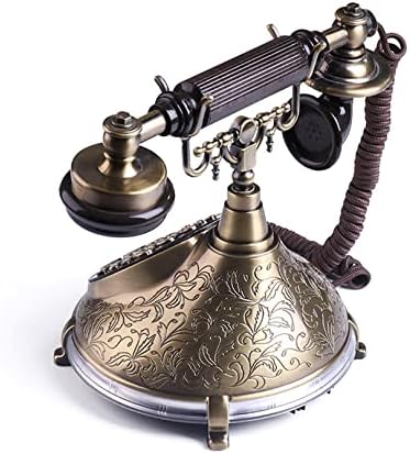 Myaou Retro Rotary Telephone, DTMF/FSK Dual System Cormed Grabage Firdline The Fandline, старомодно ротирачко бирање фиксен телефон за декорација на домашни канцеларии