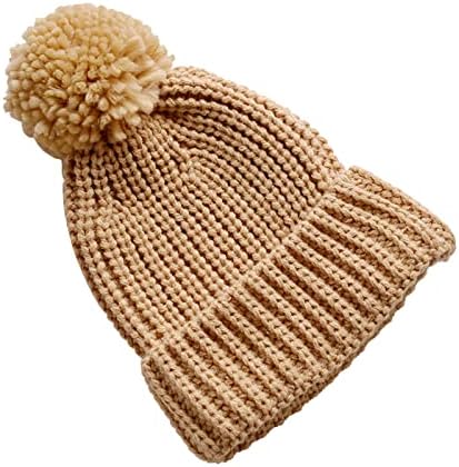 Бебе зимска топла капа новороденче цврсто плетено помпом капа новороденче деца деца момчиња девојчиња капчиња капа за бенеис капа за бебе