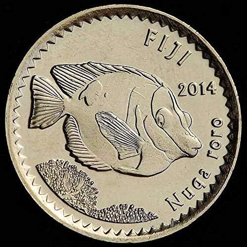 Су Меи Риба Фиџи 5 центна монета 2014 УНЦ