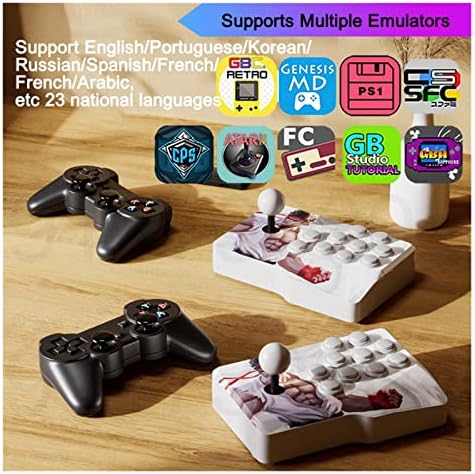 Конзола за видео игри Mollal 4K Game Console 2.4g Dual безжичен контролер за игри со игри 4K 15000 игри Ретро видео игри Подарок за деца