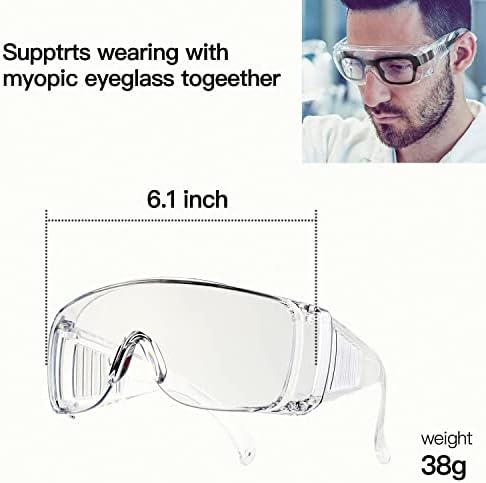 Безбедносни очила DNZPFU 4 преку очила за очила, очила за медицинска безбедност за медицински сестри, лабораториски очила, заштитни