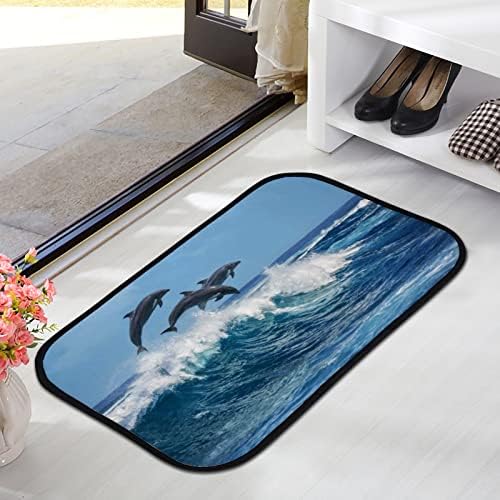 Вантасо мека бања врата мат килим океански морски бран делфин не лизгање дотомат за влез во бања за купатило за дневна соба влезна врата затворена на отворено 36x24 и?