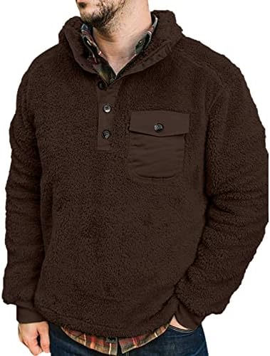 Џемпери за мажи руно Ацтек печати гроздобер пулвер џемпер по поштенски палто за џемпер за вртливи за мажи за мажи зима