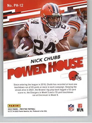 2022 Panini Prestige Power House 12 Nick Chubb Cleveland Browns NFL Football Trading Card