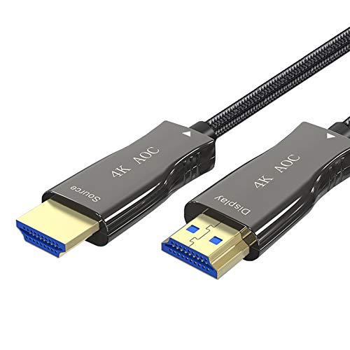 Aieloar 4K Fiber Optic HDMI кабел, голема брзина 18Gbps 4K 60Hz 4: 4: 4 HDMI 2.0 ARC за поддршка на кабелот HDCP2.2 за Blu-ray/TV