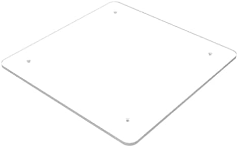 FifturedIsPlays® дебела чиста акрилна плексиглас лист 6x6 квадратен претходно дупчен со 4 дупки за бројачи 10136 6 * 6-2pk-nf