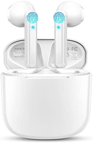 Безжичен ушен уш, слушалки со Bluetooth 5.3 мини Bluetooth Earbud, длабок бас стерео безжични слушалки во увото спорт 40H USB-C кутија за