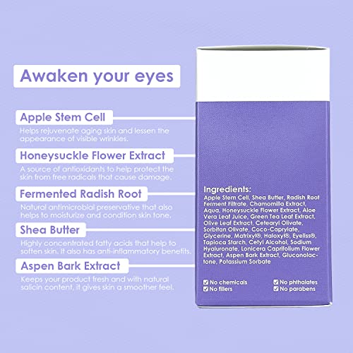 Крем за очи - Најдобар крем за хидрантни очи за темни кругови и подпухналост | Под крем за очи што го подобрува изгледот на фините линии и брчки | Разбудете ги уморни ?