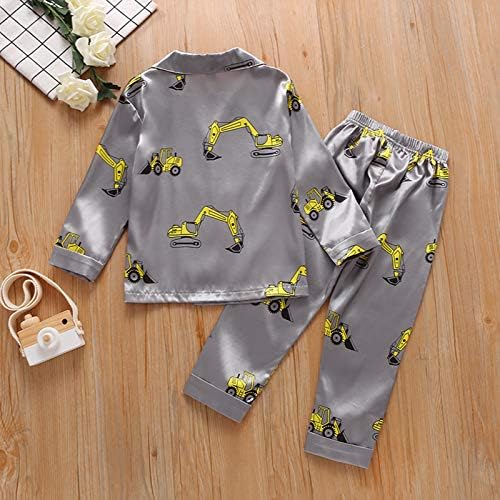 XBKPLO 16 -месечна облека за облекување момче дете од малиот ракав бебе мечка со цртани филмови за спиење пижами 1 година старо пижами