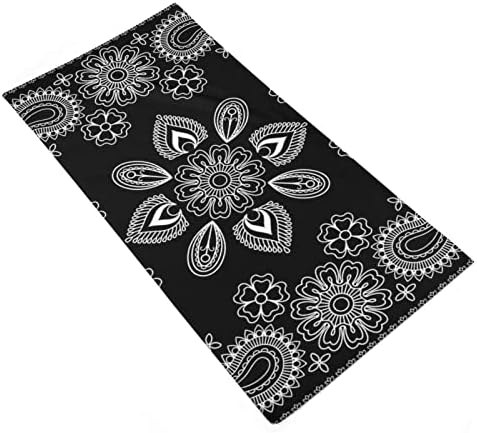 Црно -бела бандана печати крпа за крпи Премиум крпи за миење крпи за хотелска бања и бања