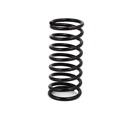 Uxcell Compression Spring - 1,2 mm жица DIA, 12mm OD, 25 mm бесплатна должина на пролетна челична продолжение, црна, 10 парчиња