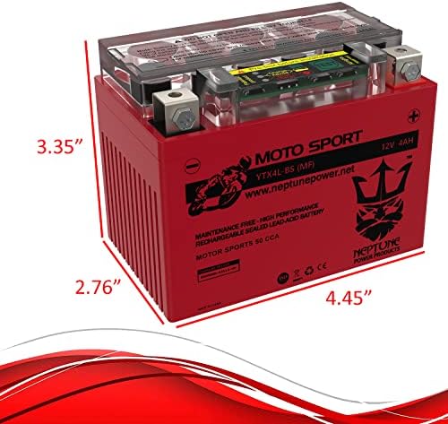 Батерија за замена на високи перформанси на Neptune YTX4L-BS за Honda XL250L 91-96