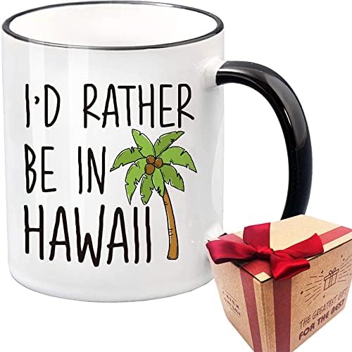 Претпочитам да бидам на кригла Хаваи, смешни подароци на lубовници на Хаваи за Божиќ, смешни уникатни сувенири за сувенири на Хаваи,