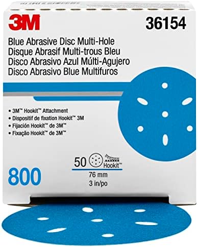 3м Хук сина абразивна диск 321U Мулти-дупка, 36154, 3 во, 800, 50 дискови по картон