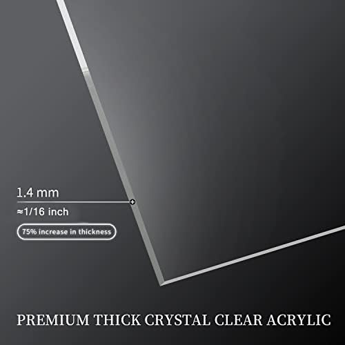 HOMSO 24X36 Црна алуминиумска рамка за слика, тенка метална постерска рамка со кристален акрилик за приказ на wallидот