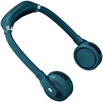Вентилатори на вратот преносни полнење, USB -полнење на рацете бесплатни лични вентилаторски слушалки за дизајн на вратот климатик со 3 брзина на ветер за вежбање за