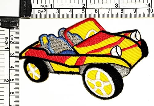 Кленплус 3 парчиња. Отворен Покрив Спортски Автомобил Цртан Филм Жолто Железо На Закрпи Активности Везено Лого Облека Фармерки Јакни Капи