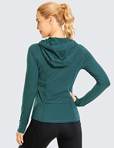 CRZ YOGA WOMEN BRUSHED FULLAN ZIP HOADIE јакна Спортска облека за тренингот со качулка