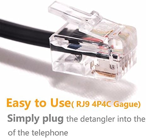 Увитал телефонски кабел Detangler, кабел за телефонски слушалки за анти-тенџере 360 степени ротирачки фиксни вртливи вртливите кабели