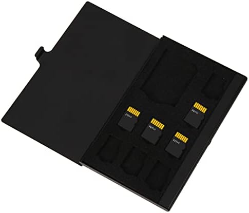 Кутија за картички за складирање 9 во 1 Menmory Card Case Moniloyer Aluminum 1SD+ 8TF Micro SD картичка за складирање на држачи за меморија