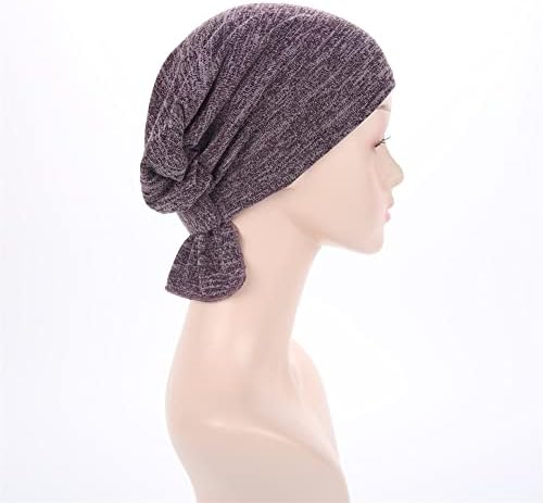 Пред врзани шалови на главата за жени се лизгаат на капи со хемо турбани капачиња за капаци за коса за рак