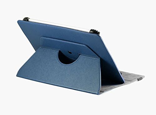Покрив за кожни куќи на Navitech Blue Faux со 360 ротациони штанд компатибилен со компјутер TCYP 10.1 инчен Android таблет компјутер,