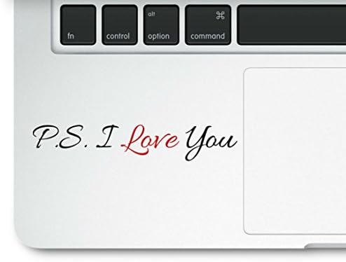 П.С. Те сакам мотивациски живот loveубов Цитат чиста винил печатена декларална налепница за лаптоп MacBook
