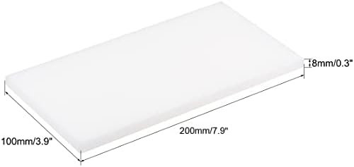 Uxcell пластична табла за сечење на табла за печат за удирање на чекан за чекан бел за алатка за занаетчиски занаети DIY