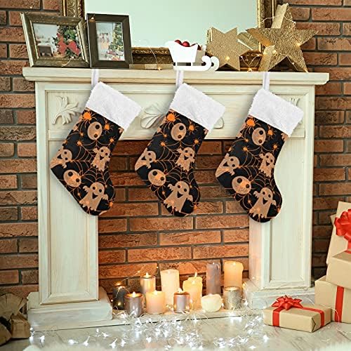 Ноќта на вештерките чудовиште Божиќни чорапи Големи Божиќни чорапи за божиќна трпезарија дрво камин виси чорапи чорапи за семејни празнични