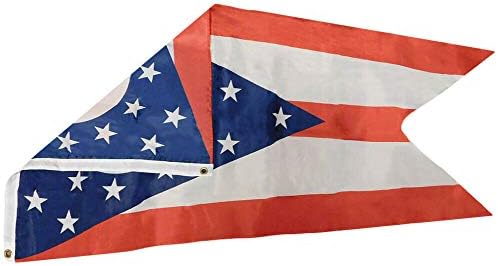 Американска големо со суперoreвезда држава Охајо 210d-S Печатено најлонско премиум Квалитет на знамето 3x5 3'x5 'Громети