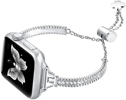 fastgo Компатибилен Со Apple watch band нараквица за жени, за Iwatch 38mm 40mm 41mm, Блинг Метал Ремен Серија 8 7 6 5 4 3 2 1 Ултра