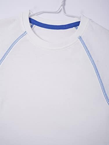 Tiaobug деца момчиња компресија термичка кошула атлетска изведба со долги ракави маица памучни врвови маички активни облеки