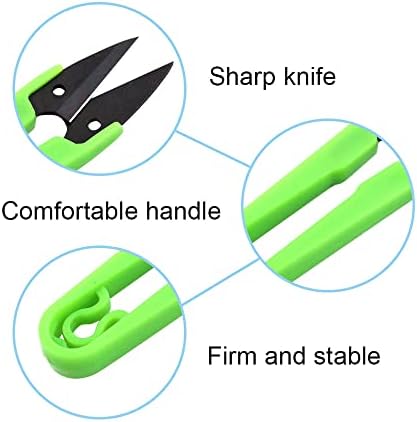 Ножици за шиење во облик на U Mini Cross Stitch Switch Shipsors Thread Snips за везење, сечење на ткаенини, риболов, занаетчиство