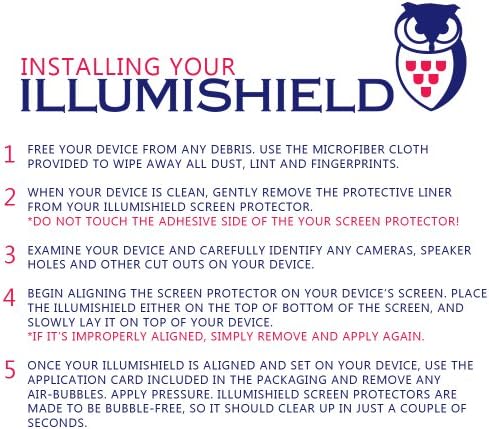 Заштитник на екранот Illumishield компатибилен со Apple iPad 3 Clear HD Shield Анти-меур и анти-прстински отпечаток ПЕТ