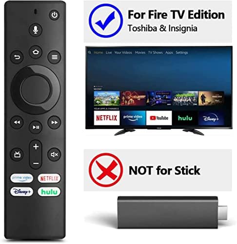 Заменет далечински управувач на Alexa NS-RCFNA-19 компатибилен со Insignia Fire TV /Toshiba Fire TV Edition TVS