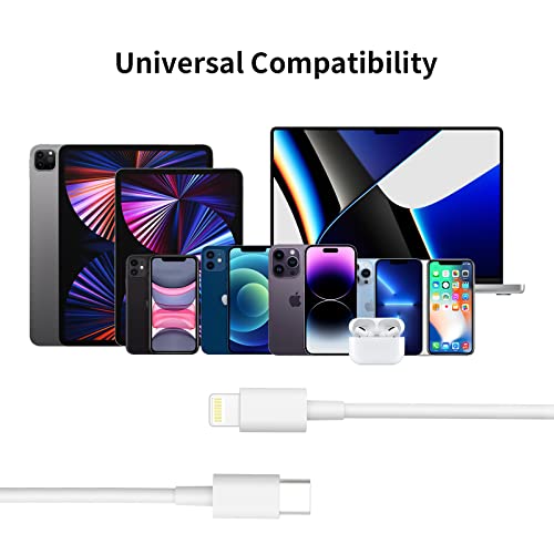 Полнач за iPhone, [Apple MFI сертифициран] 4 Пакет Apple Charging USB C до молња кабли, кабел за полнач за iPhone Брзо полнење за iPhone 14/13/12/11/XS/8, iPad, AirPods Pro и повеќе
