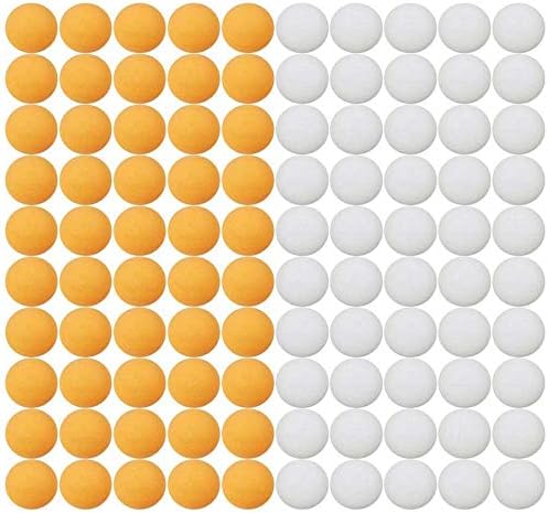 SmartLife15 Топни топки за табели, 100 точки од 1 starвезда 40 мм пинг -понг топки, нови топки со материјали за маса, портокалова и бела боја