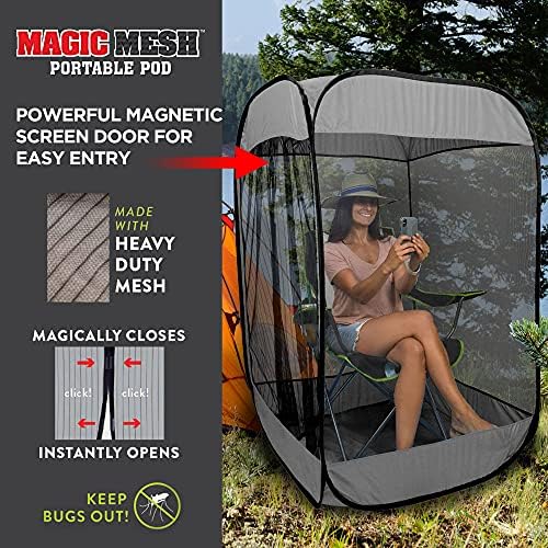 Magic Mesh Personal Portable Pod Modular Design, Mesh-преку мрежа, остава свеж воздух, се појавува во секунди, магнетна панел на вратите, одговара на еден претседател на возрасни и преклопу