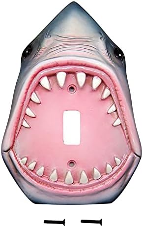 Отворено капаче за прекинувач за светло на ајкула, вклучување на капакот на прекинувачот за светло, наутички декор, 6,5 инчи
