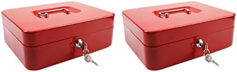 Алипис Пренослив Безбеден 2 парчиња кутија Заштеда На Готовински Клучеви Клуч Држач За Касиер Xs Послужавник За Складирање На Метална