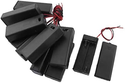 X-DREE 10pcs Црна Пластична Обвивка 2-Жица 2 x 1.5 V Aaa Држачи За Батерии Случаи (10 Pezzi Custodia во пластика nera а 2 conduttori 2 x 1,5