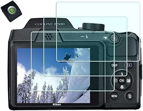 Huipuxiang Заштитник На Екранот За Никон Coolpix B500 камера, 0,3 mm Висока Дефиниција 9H Цврстина Оптички Lcd Премиум Стакло Заштитен Капак [3+1 Пакет]