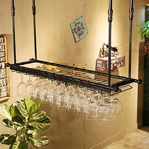 Креативна едноставност, решетката за вино под кабинетот Монтирано железо црвено вино држачи покачени чаши решетки за домаќинство