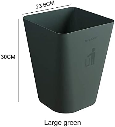 Wxxgy отпадоци за отпадоци за отпадоци за отпадоци, изработен од пластична компактна правоаголна корпа за корпа за отпадоци за дома и канцеларија/зелена/1
