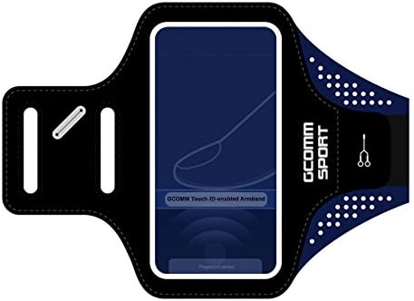 GCOMM Sport iPhone 8/7/6/6S Спортски амбранд, поддржан од лична карта за отпечатоци од прсти, двојно слојно ликра, ултра-лесен/-tin/-soft, отпорен на пот, за дишење на амбалажа