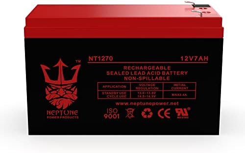 Замена на Нептун за Powersonic PS -1270F1 12 Volt 7 Amp Запечатен оловен киселина батерија Федекс 2 дена Попусти за ретровизори 4 - Пакет